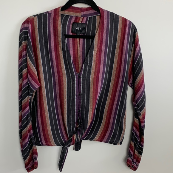 Rails Sloane Brava Stripe Top Blouse Size XS - Picture 3 of 12